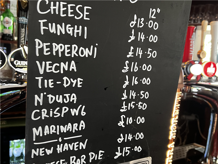 blackboard menu